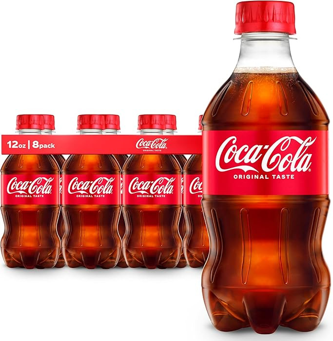 Coca-Cola Soda Soft Drinks, 12 fl oz Bottles, 8 Pack - Classic Cola Soft Drink Pack | Amazon (US)