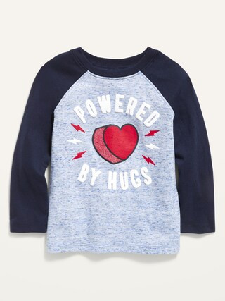 Valentine-Graphic Slub-Knit Raglan Tee for Toddler Boys | Old Navy (US)