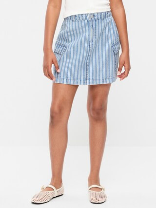 Striped Cargo Jean Skirt for Girls | Old Navy (US)