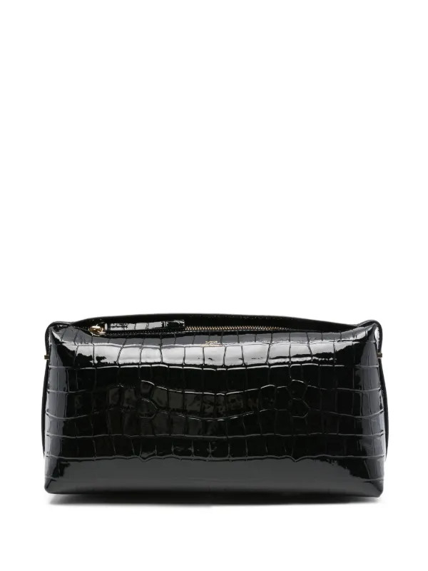 TOTEME crocodile-embossed Clutch | Black | FARFETCH UK | Farfetch Global