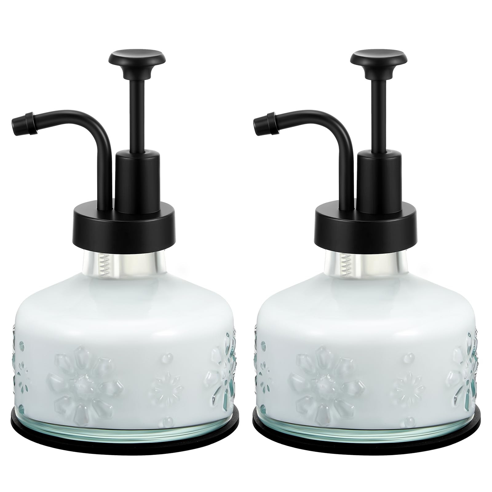 Tioncy 2 Pcs Antique Soap Dispenser Kitchen Bathroom Countertop Glass Soap Pump Dispenser Refilla... | Amazon (US)