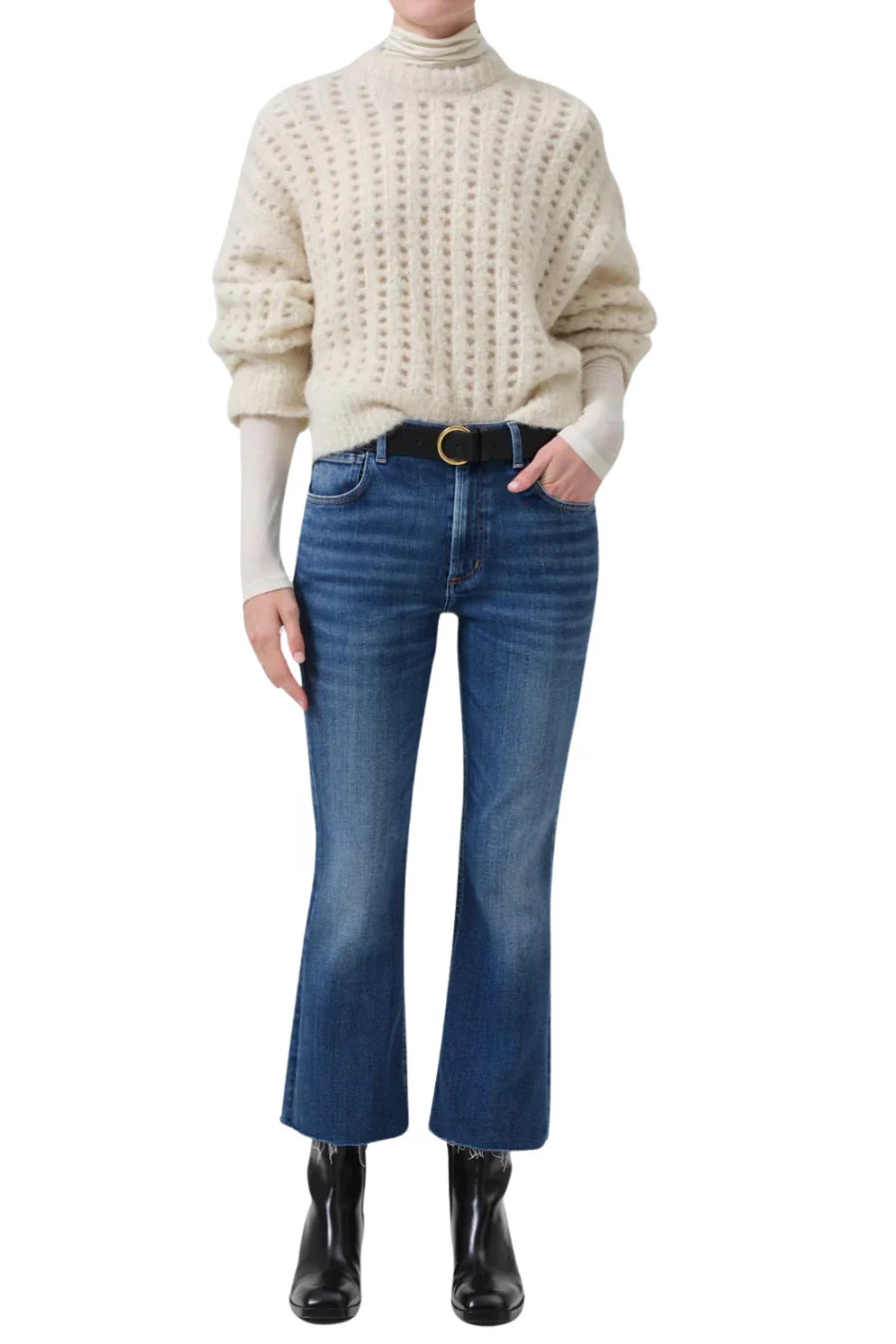 Isola Mid Rise Cropped Boot In Ambry | Bunny & Babe