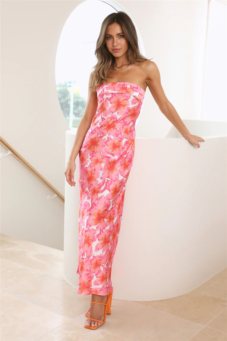 Highway To Heaven Maxi Dress Pink | Hello Molly