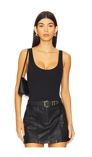 Commando Neoprene Tank Bodysuit in Black. - size L | Revolve Clothing (Global)