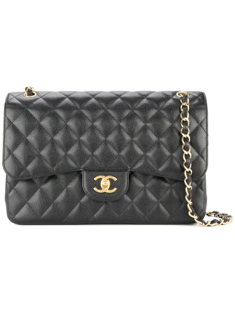 Chanel Vintage"Jumbo XL" Schultertasche mit Klappen | Farfetch EU