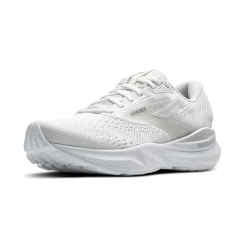 Brooks Women’s Adrenaline GTS 24 Supportive Running Shoe - White/Oyster/Alloy - 6 Medium | Amazon (US)