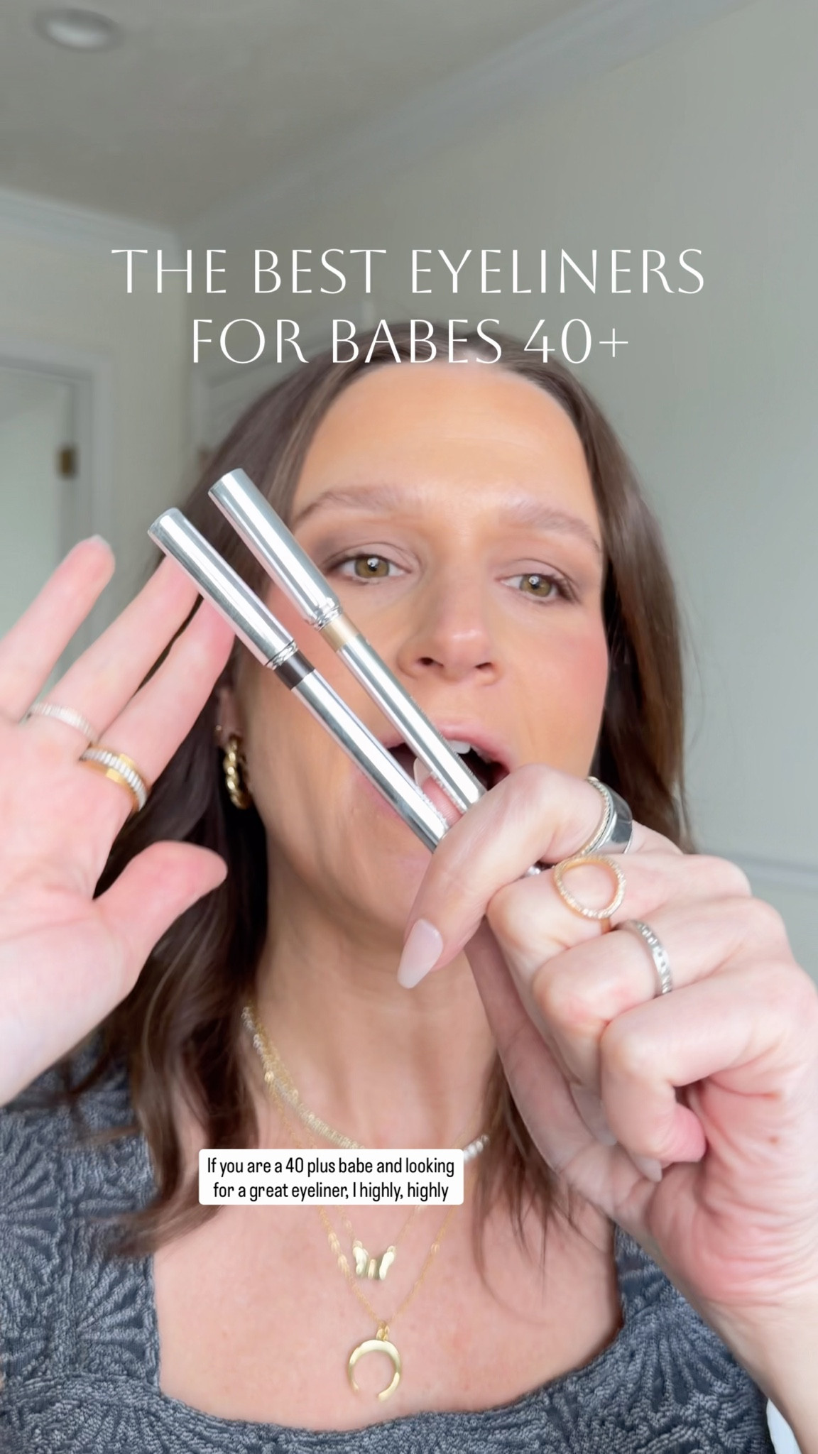 If you’re looking for an eyeliner that is beginner friendly, blends easily over fine lines and folds (so good for hooded eyes), and stays in place all day, then you’ll love the Sarah Creal Eyes Up Long Wearing Eyeliners. They’re formulated for us babes 40+ have become my favorite eyeliners to use.

#LTKOver40 #LTKBeauty #LTKgrwm