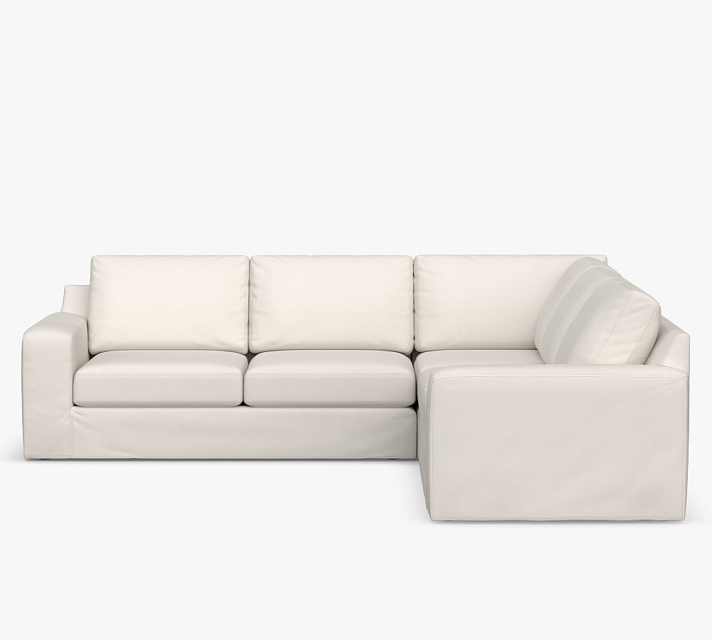 Big Sur Slipcovered L-Shaped Outdoor Sectional (115") | Pottery Barn (US)
