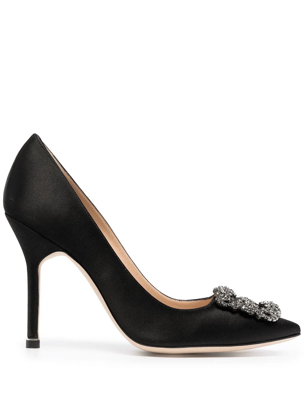 Manolo Blahnik Hangisi 105mm Jewel Buckle Pumps - Farfetch | Farfetch Global