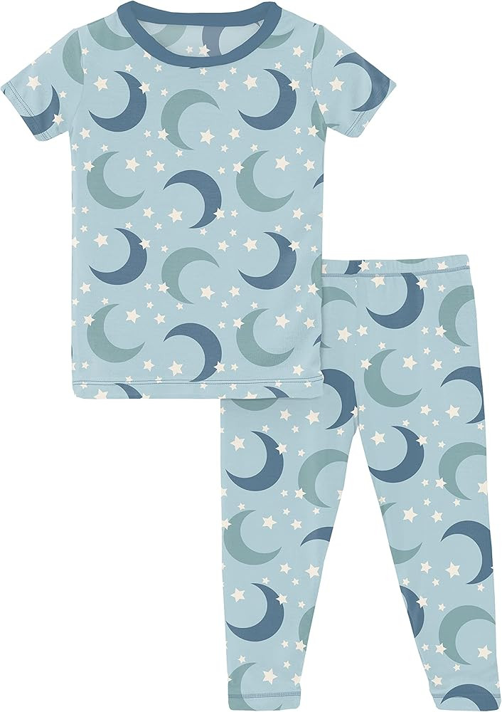 KicKee Welcome Home Pajama Set, Short Sleeve, Long Pants, Snug Fit Baby and Kid Pajamas | Amazon (US)