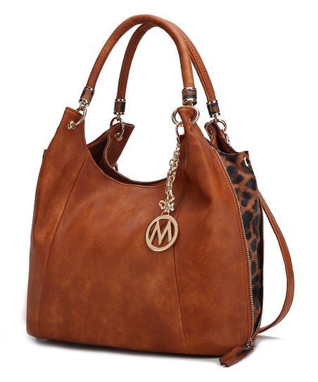 Cognac Leopard Convertible Hobo | Zulily