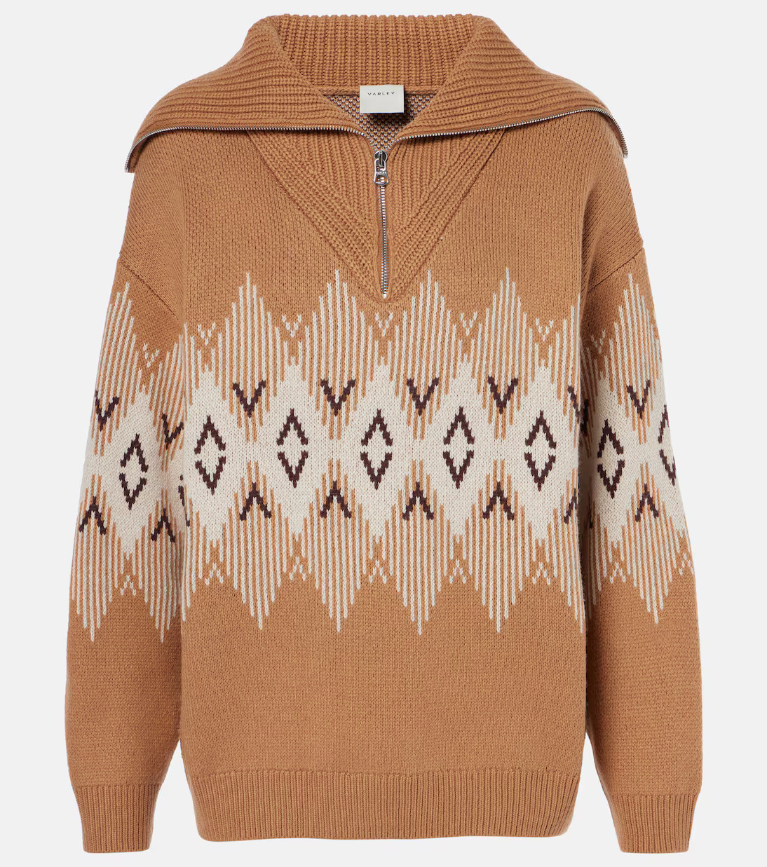 Heidi wool-blend jacquard half-zip sweater | Mytheresa (US/CA)