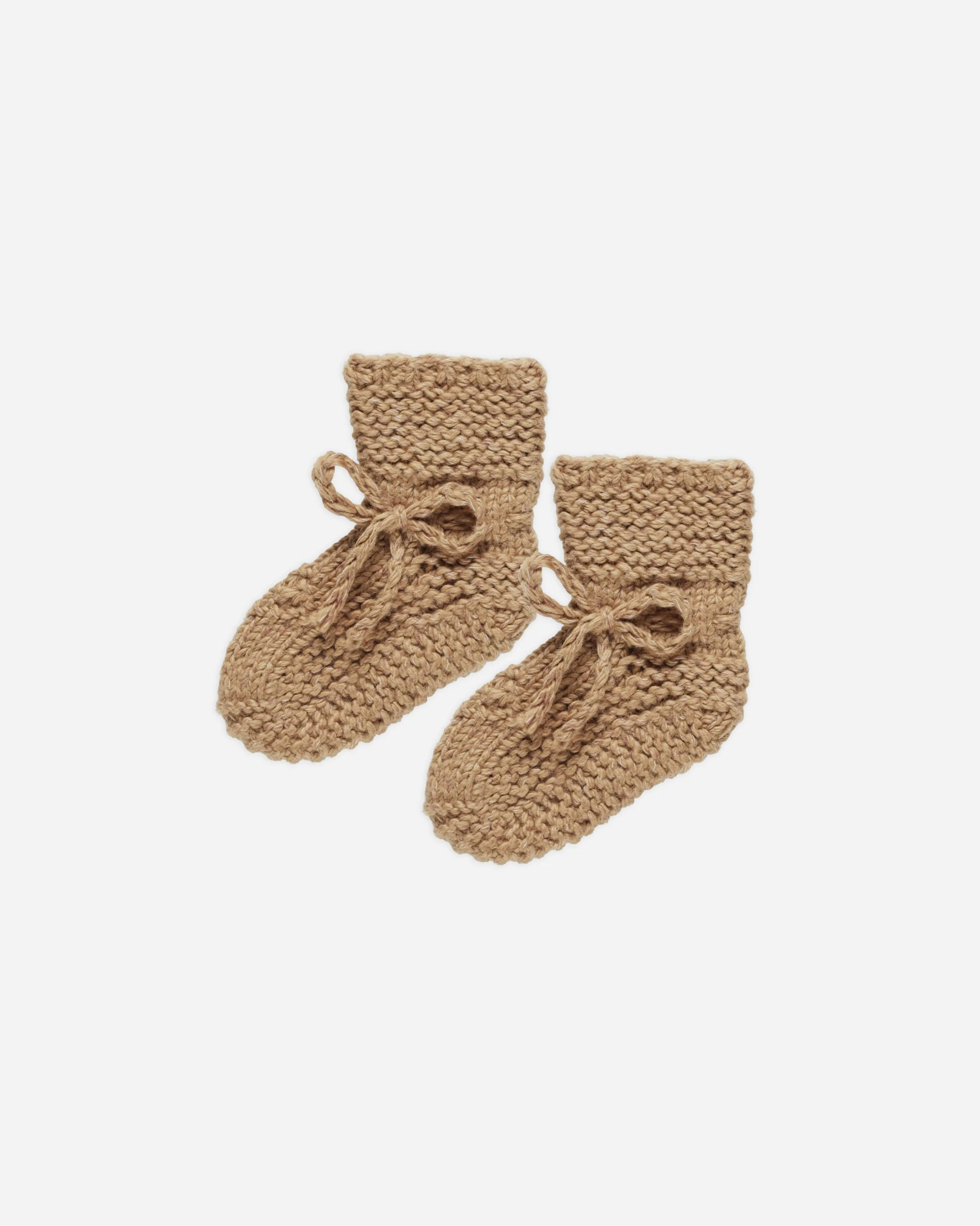 Knit Booties || Speckled Golden | Rylee + Cru