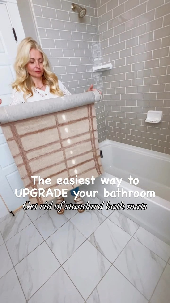 Such an easy way to make your bathroom instantly feel upgraded!  Say goodbye to those bath mats and get a quality rug.

#LTKstyletip #LTKVideo #LTKhome