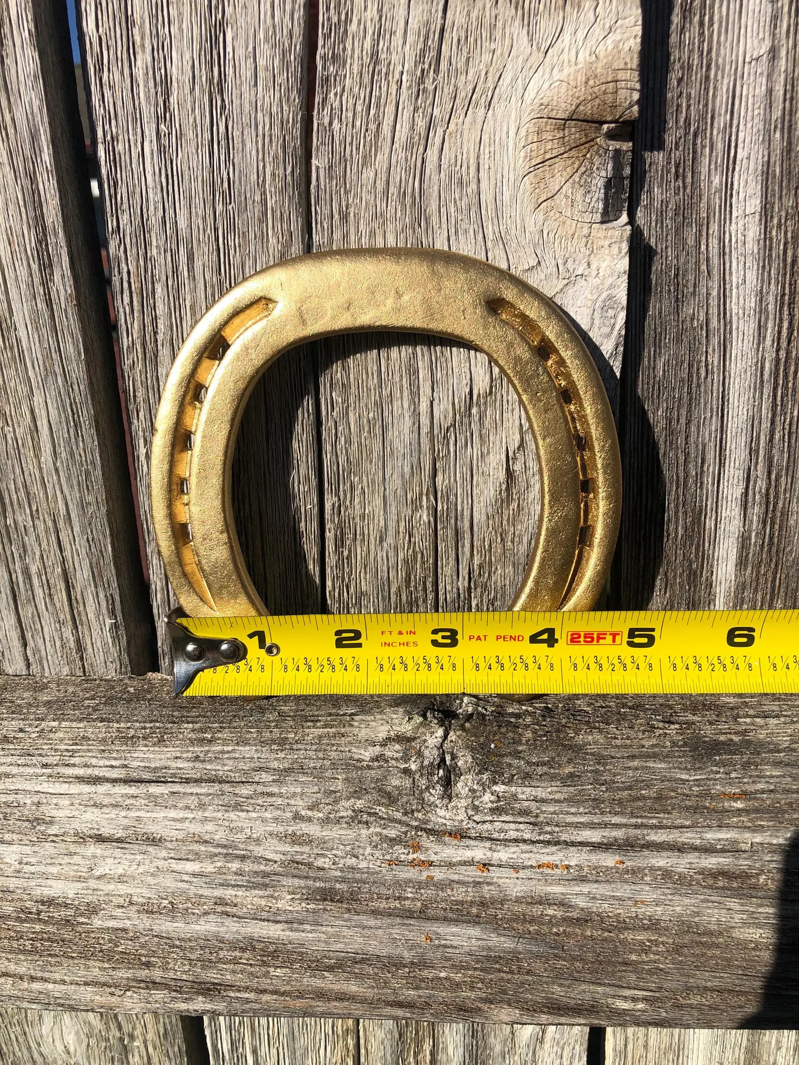 Gold Painted Lucky Horseshoe: Rustic Home Decor Gift | Etsy (US)