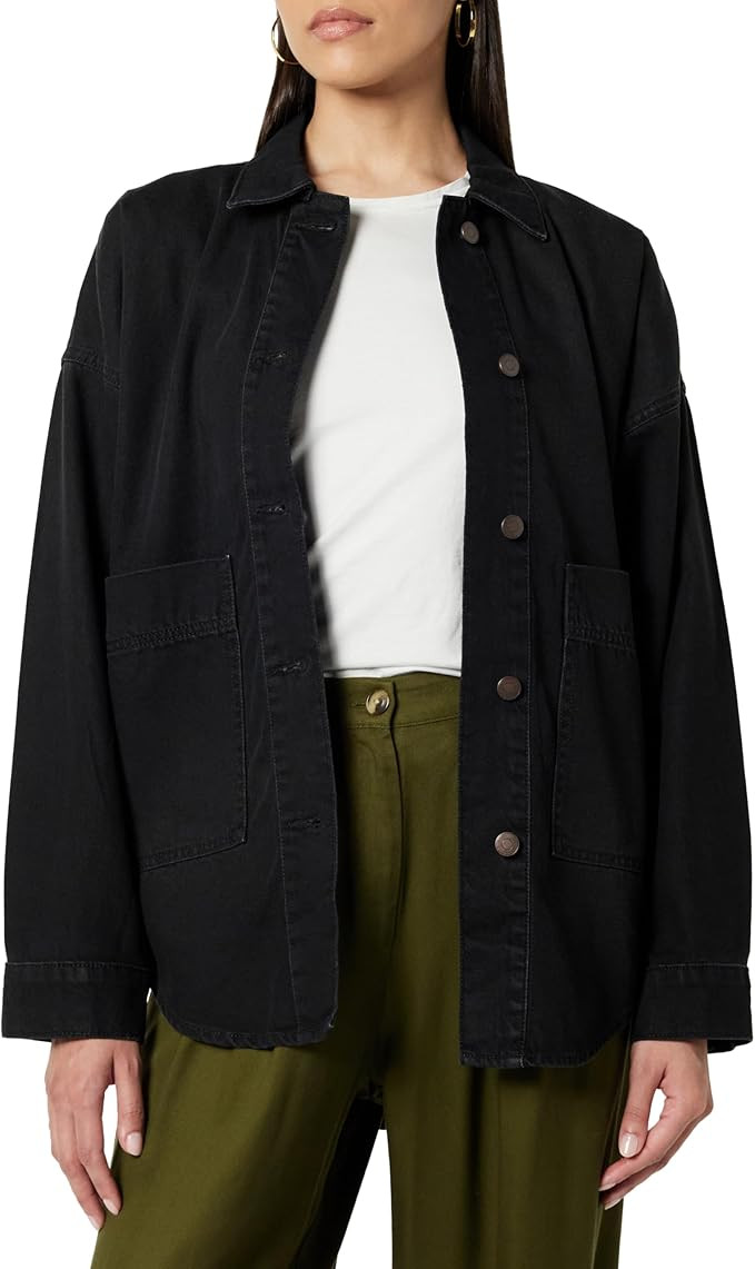 The Drop Women's Pilar Long Denim Shirt Jacket | Amazon (US)