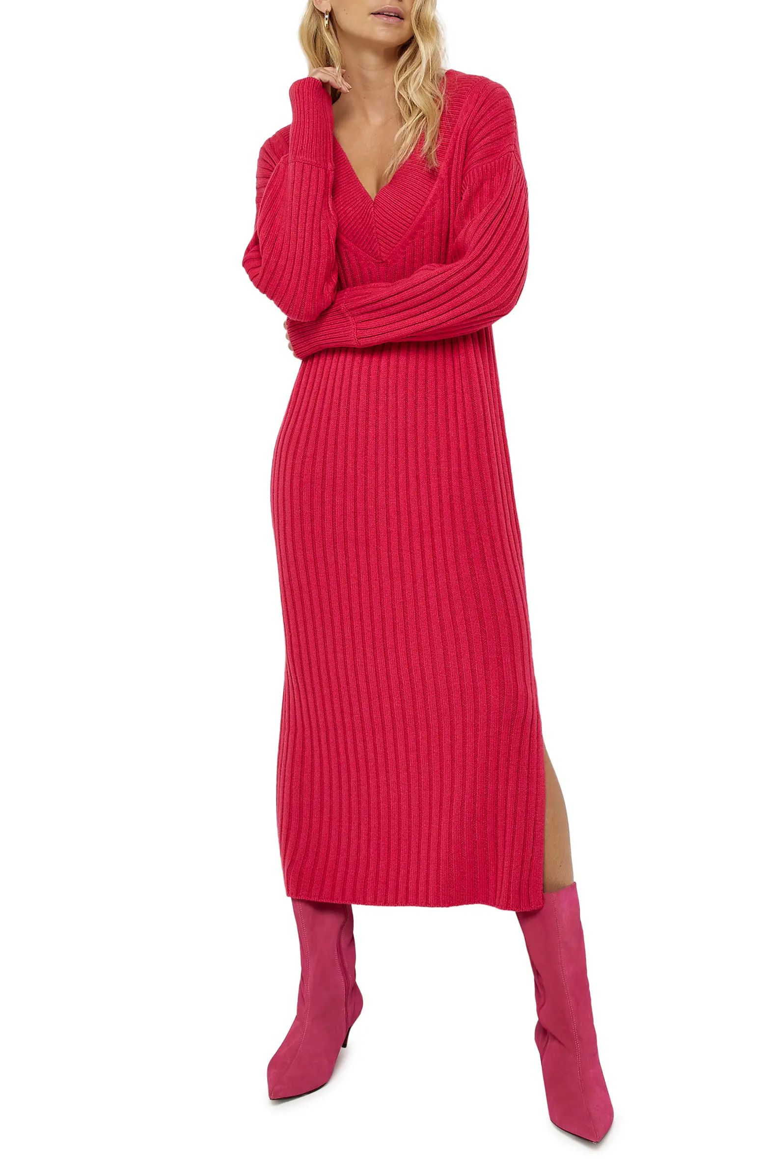 Dawn Oversize V-Neck Sweater Dress | Nordstrom