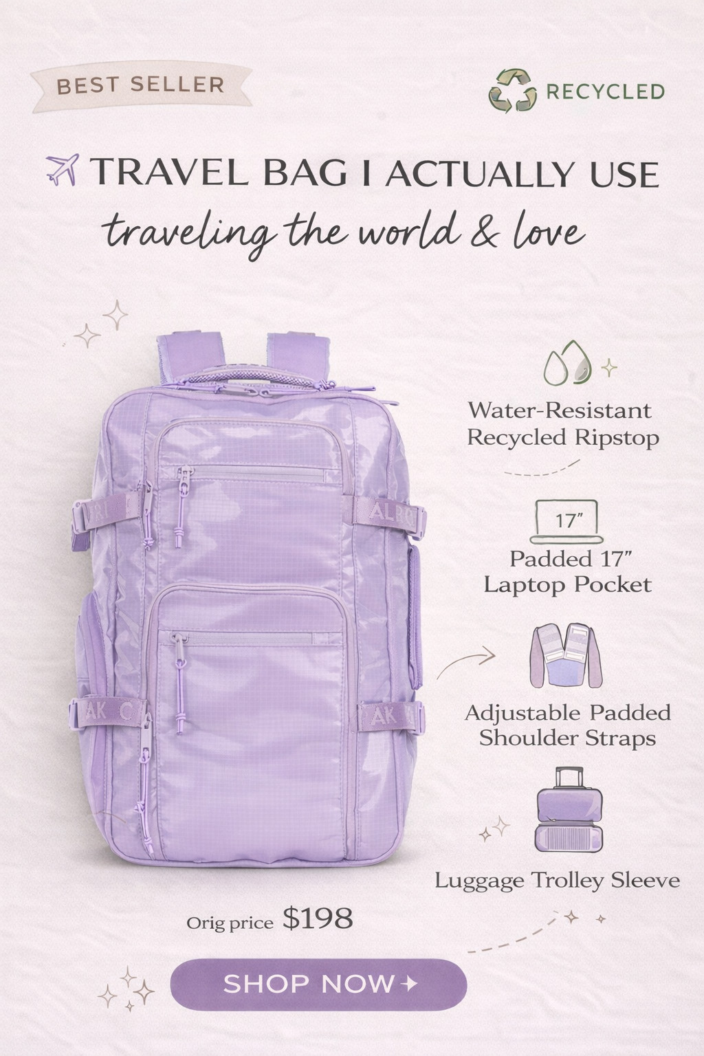 my favorite travel backpack! as a world traveler :) 

 