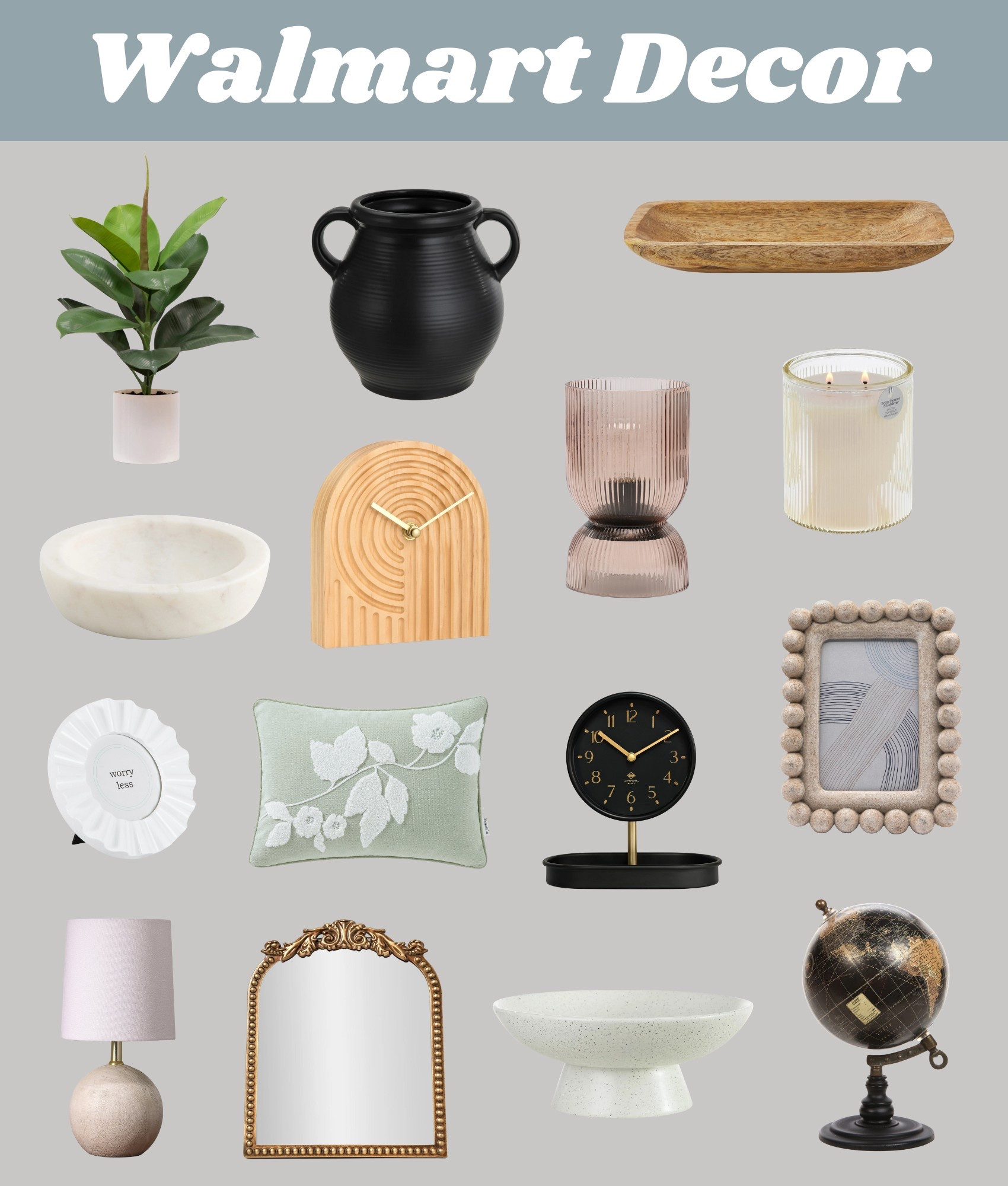 Walmart Decor: Modern Farmhouse Design, Home Decor, Home Office, Rustic/Wood Decoration, Affordable Home Accents, Minimalist Style

#LTKFindsUnder50 #LTKHome