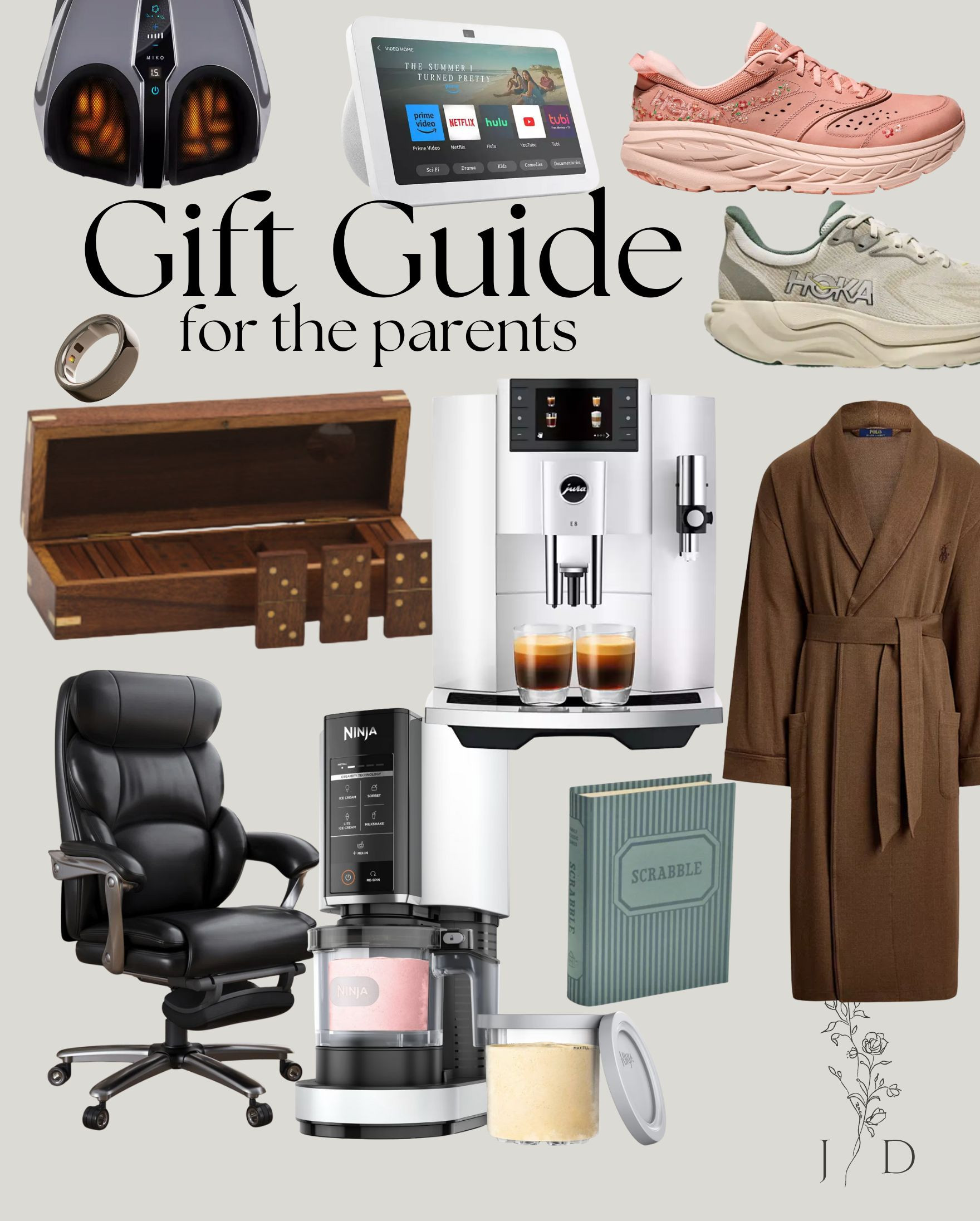 Thoughtful gifts for the parents in your life—comfort, connection, and a few little luxuries that make every day sweeter. How cute would matching robes be? 


parent gift guide, gifts for parents, holiday gifts for adults, macys gifts, Amazon gifts, ninja gifts, jura coffee

 