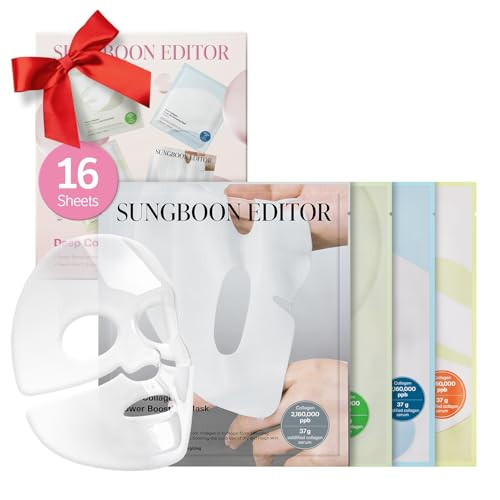 SUNGBOON EDITOR Deep Collagen STARTER KIT, Real Collagen 2,160,000ppb | Glass Skin, Elasticity, Moisturizing, Calming, Uneven Skin, Overnight Face Mask,TikTok trend items, Korean Skin Care, 37gx16ea | Amazon (US)