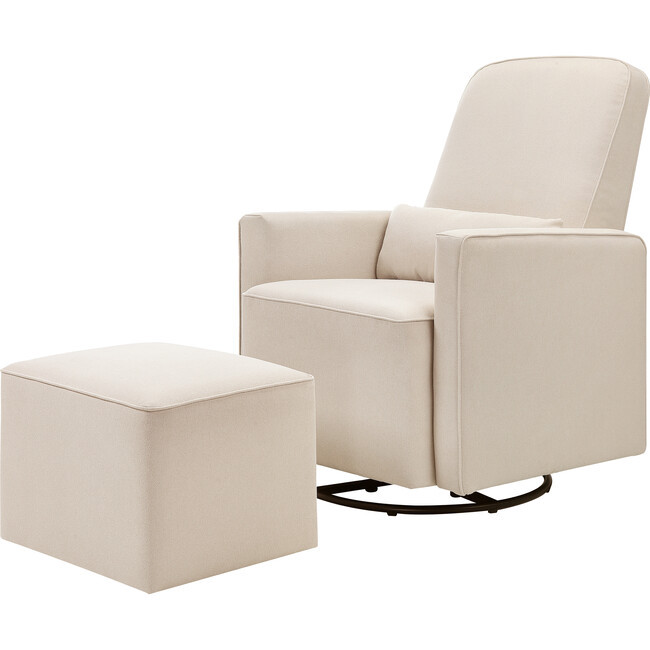 DaVinci | Olive Glider and Ottoman, Cream w/ Piping | Maisonette | Maisonette