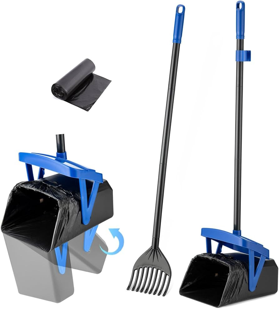 TIMINGILA Pooper Scooper Swivel Bin & Rake for Large Medium Small Dogs Non-Breakable Dog Poop Sco... | Amazon (US)