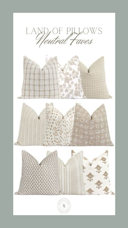 Neutral throw pillows! Love the look and price of these. Size up one size for the down feather inserts. For example, you order a 20x20 cover, get a 22x22 insert. 

#LTKfindsunder100 #LTKstyletip #LTKhome