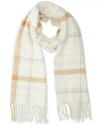 Women's Pop Plaid Fringe-Trim Scarf | Macy's