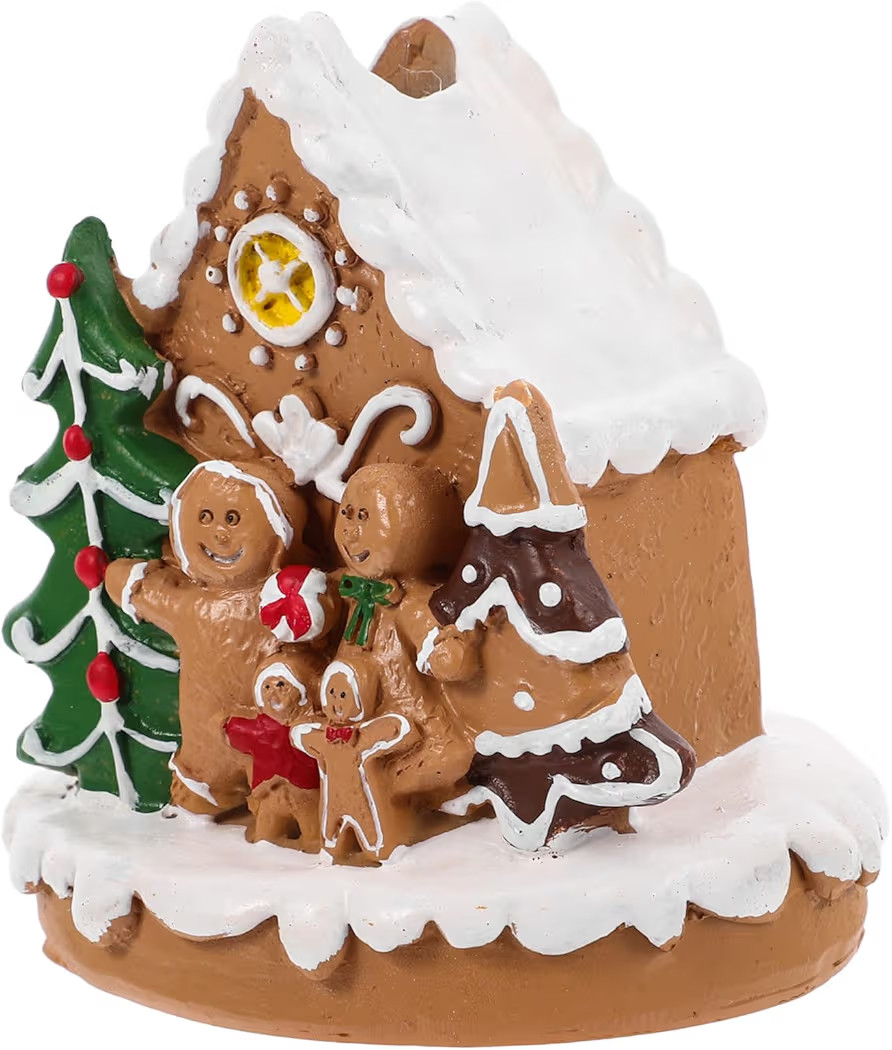 Gingerbread House Kit Christmas Decor Luminous Mini House Ornament for Holiday Table Snowman Deco... | Amazon (US)