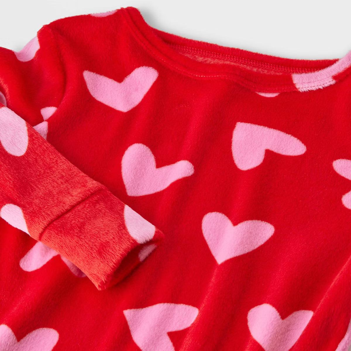 Toddler 2pc Hearts Snuggly Soft Pajama Set - Cat & Jack™ Red | Target