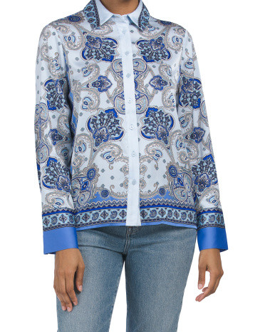Long Sleeve Shirt Front Placket With Buttons | TJ Maxx