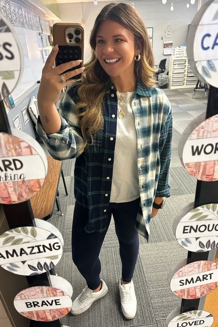 Teacher outfit
Fall outfit

wearing a size medium in this flannel for an oversized fit. Runs tts  

#LTKshoecrush #LTKfindsunder50 #LTKworkwear