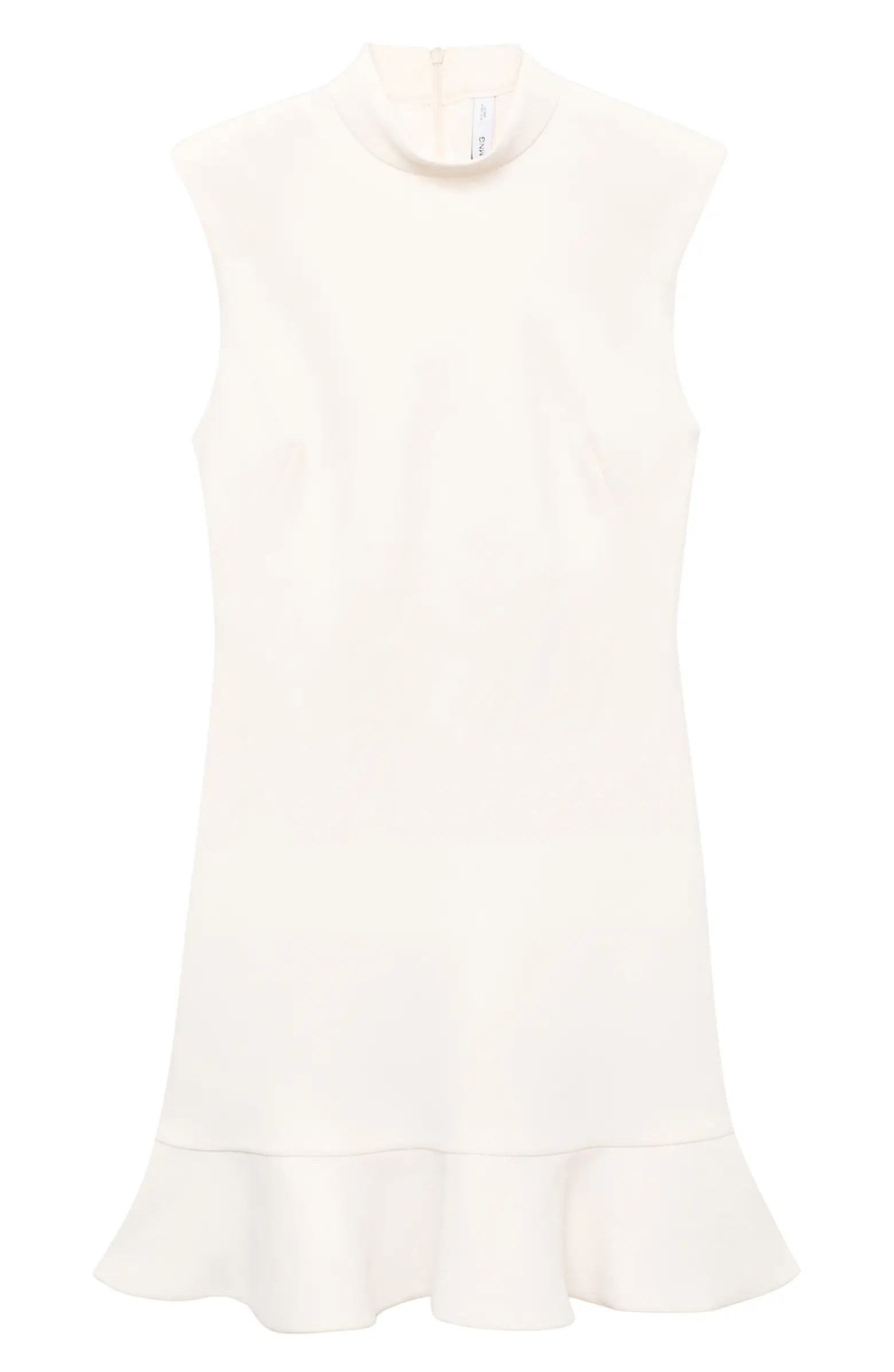 Sleeveless Mock Neck Ruffle Hem Dress | Nordstrom