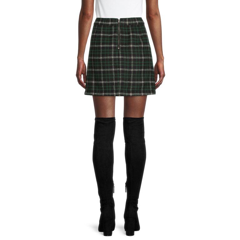 No Boundaries Juniors’ Plaid A-Line Skirt | Walmart (US)