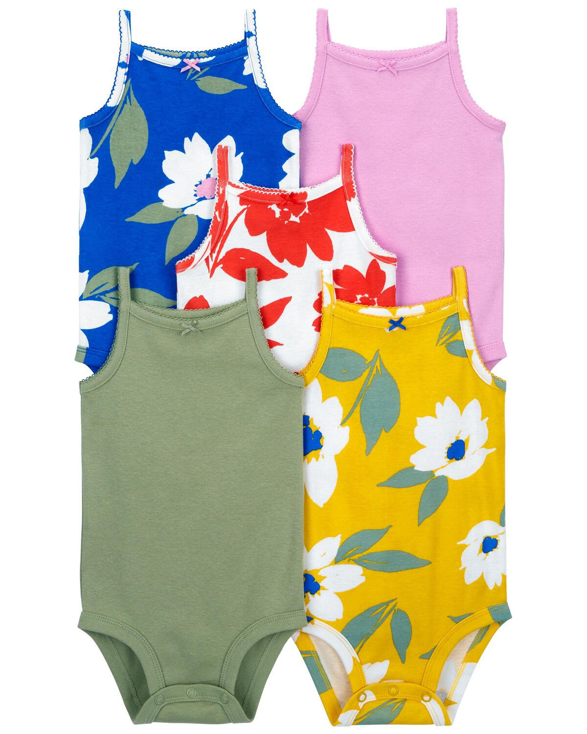 Baby 5-Pack Floral Tank Bodysuits | Carter's