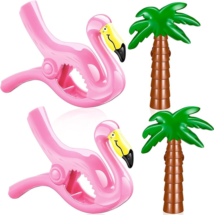 Waydress 4 Pcs Beach Towel Clip Jumbo Size Windproof Towel Clips for Beach Chairs Cruise Patio Po... | Amazon (US)