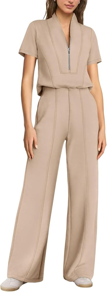 SENSERISE Jumpsuits for Women Dressy Short Sleeve Jumpsuit | Amazon (US)