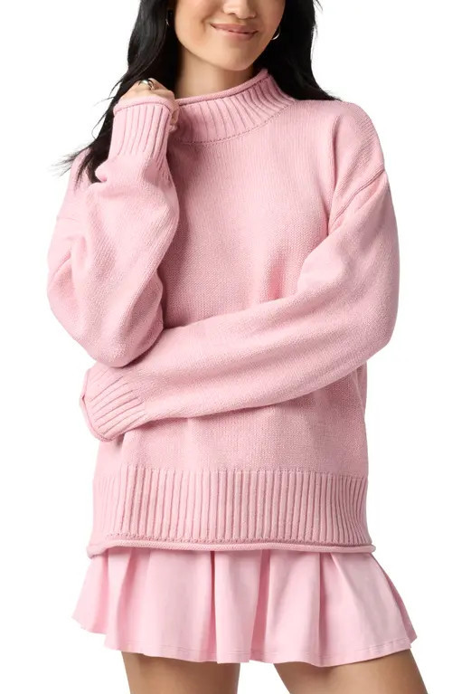 Florence by Mills Roll With It Mock Neck Sweater in Bonbon at Nordstrom, Size Xx-Small | Nordstrom