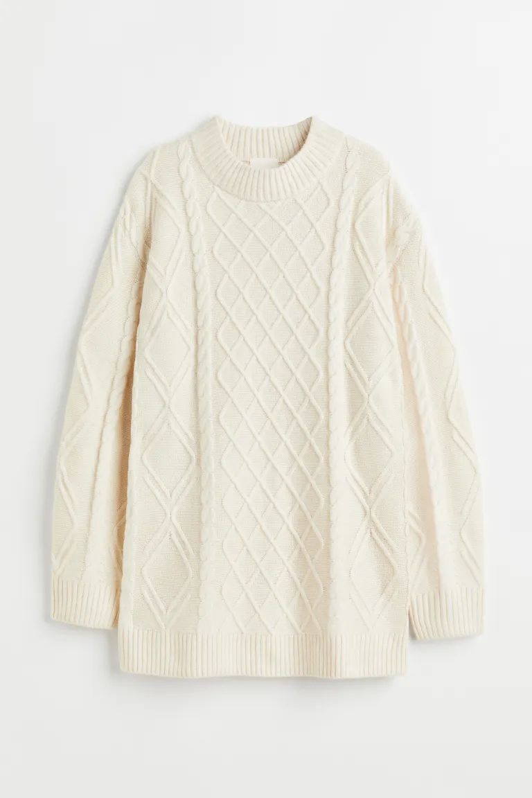 Long cable-knit jumper | H&M (UK, MY, IN, SG, PH, TW, HK)