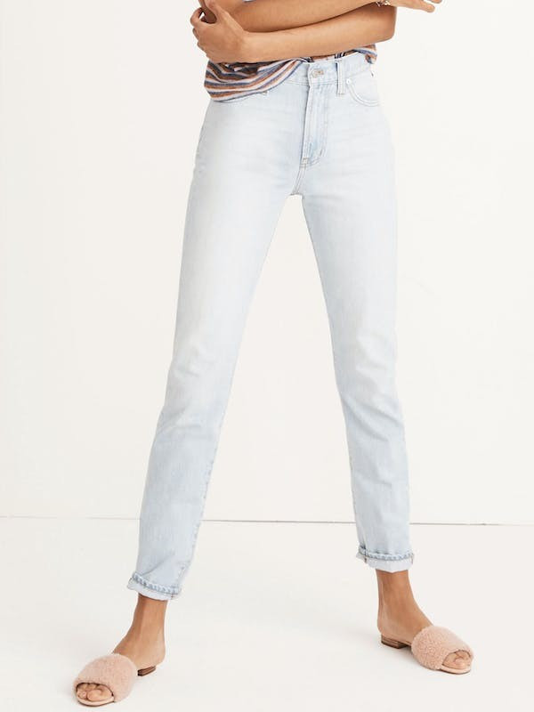 Madewell Perfect Summer High Rise Ankle Length Straight Jeans - Fitzgerald (Blue) - 30 | Verishop