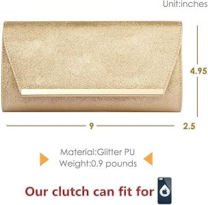 Womens Evening Clutch Bridal Prom Handbag shoulder bag Wedding Purse Party Bag | Amazon (US)