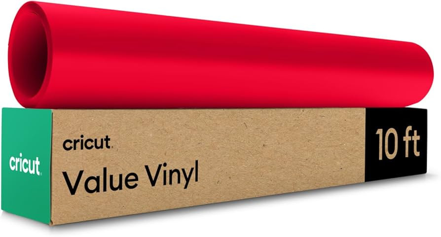 Cricut Value Permanent Vinyl, Matte Red (12in x 10ft Roll) | Amazon (US)