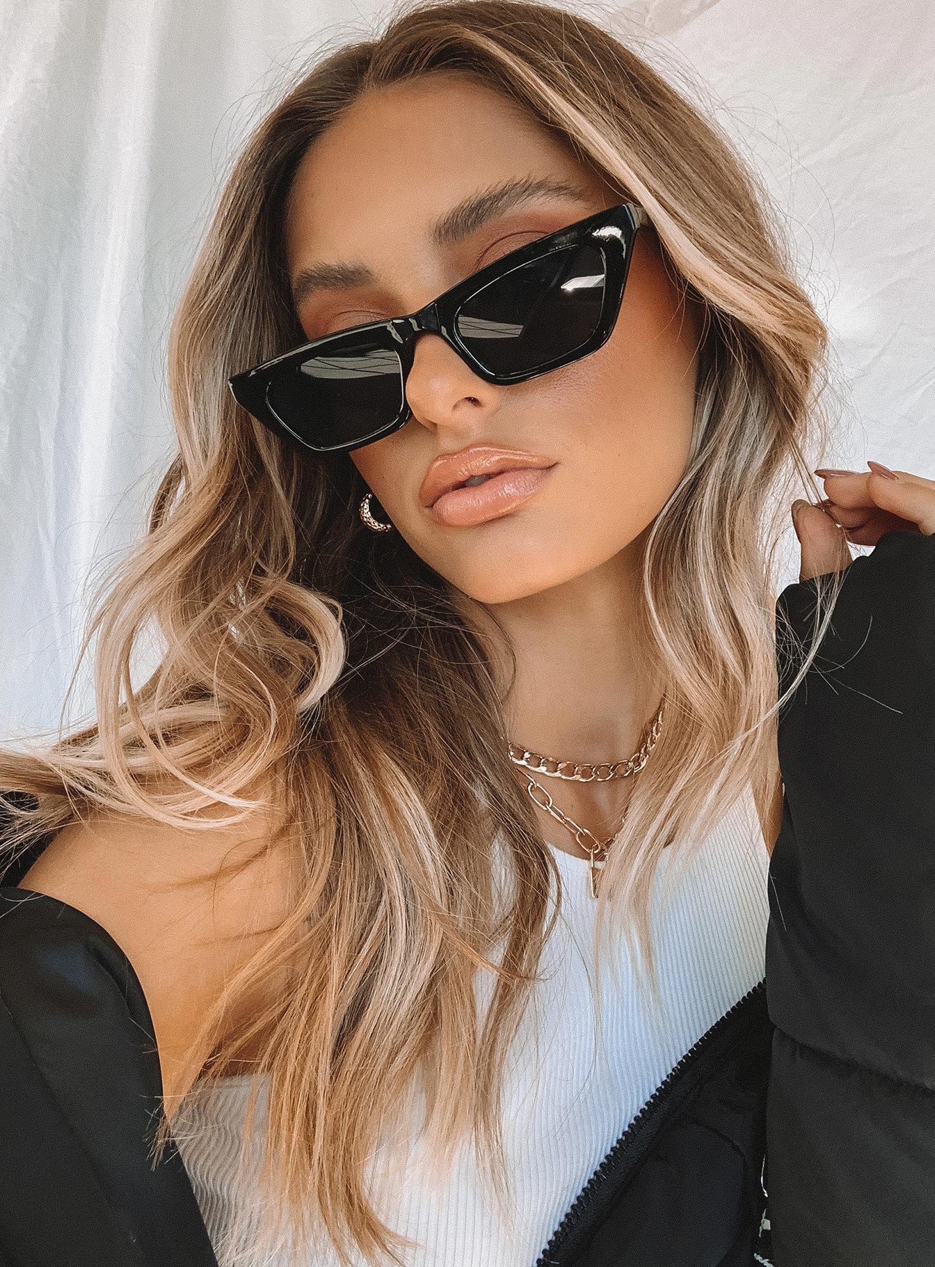 The Octavia Sunglasses Black | Princess Polly AU