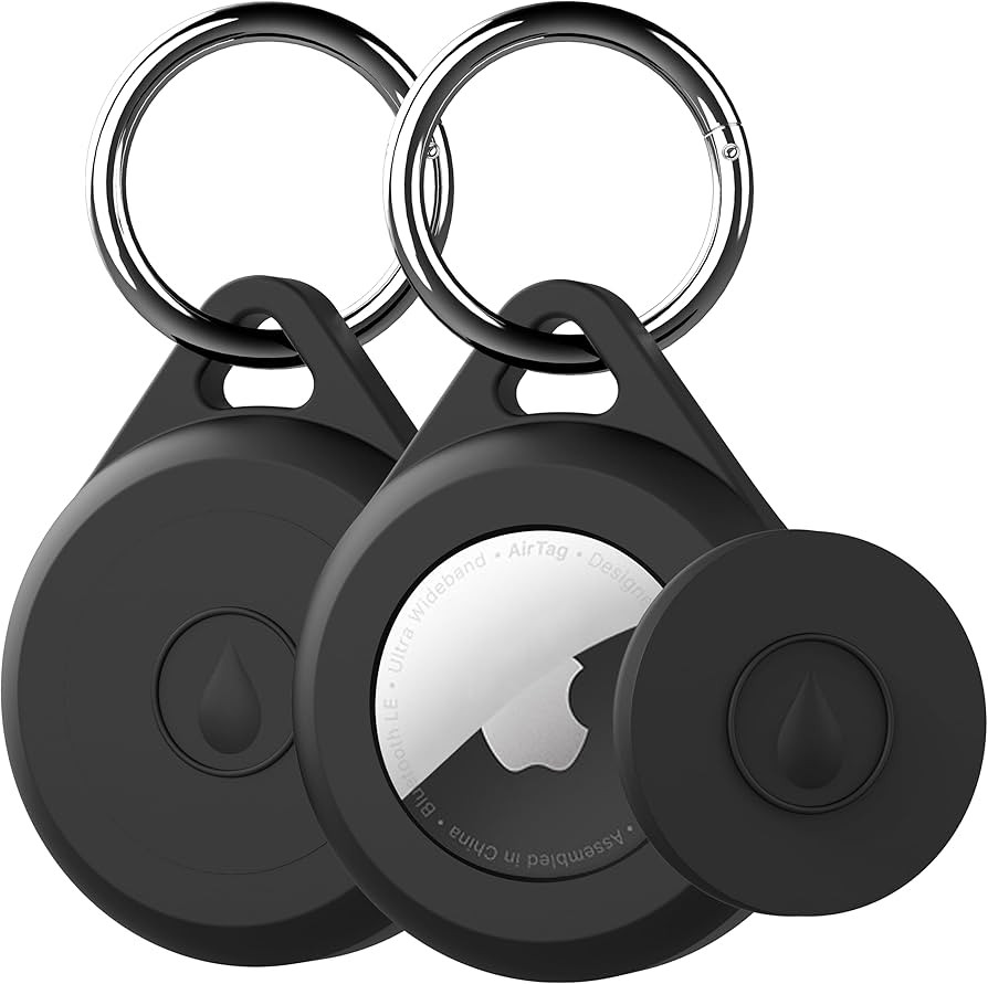 for Air tag Keychain Holder Case for Apple Air tag 1st & 2nd Generation, 2 Pack of IPX8 Waterproo... | Amazon (US)