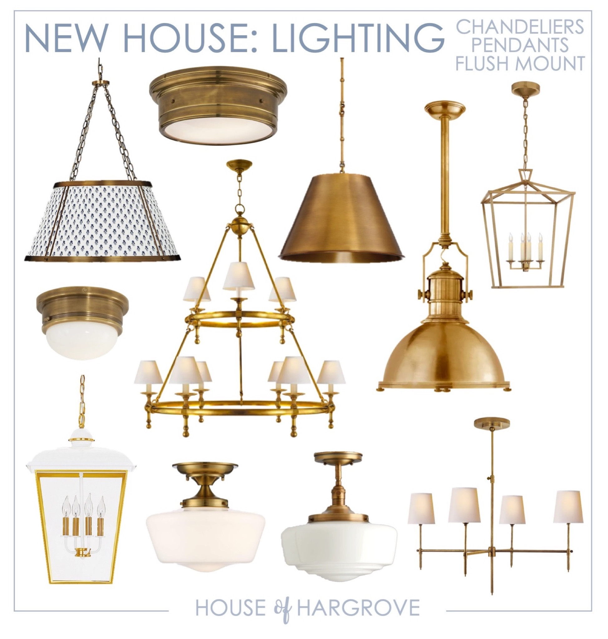 NEW HOUSE LIGHTING
Here are all the chandeliers & pendants we used in our new home.
*details of locations on the blog
#lighting #visualcomfort #pendants #chandeliers

#LTKhome