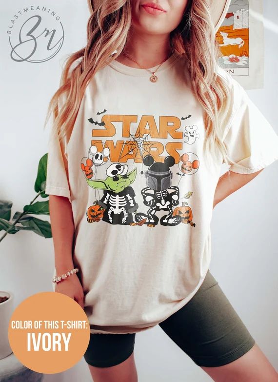 Star Wars Halloween Comfort Color Shirt Disney Star Wars - Etsy | Etsy (US)