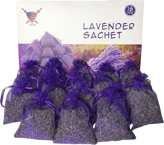 Armour Shell Lavender Sachets - Dried Lavendar Flower Sachet Bags (18 Pack) for Home Fragrance an... | Amazon (US)