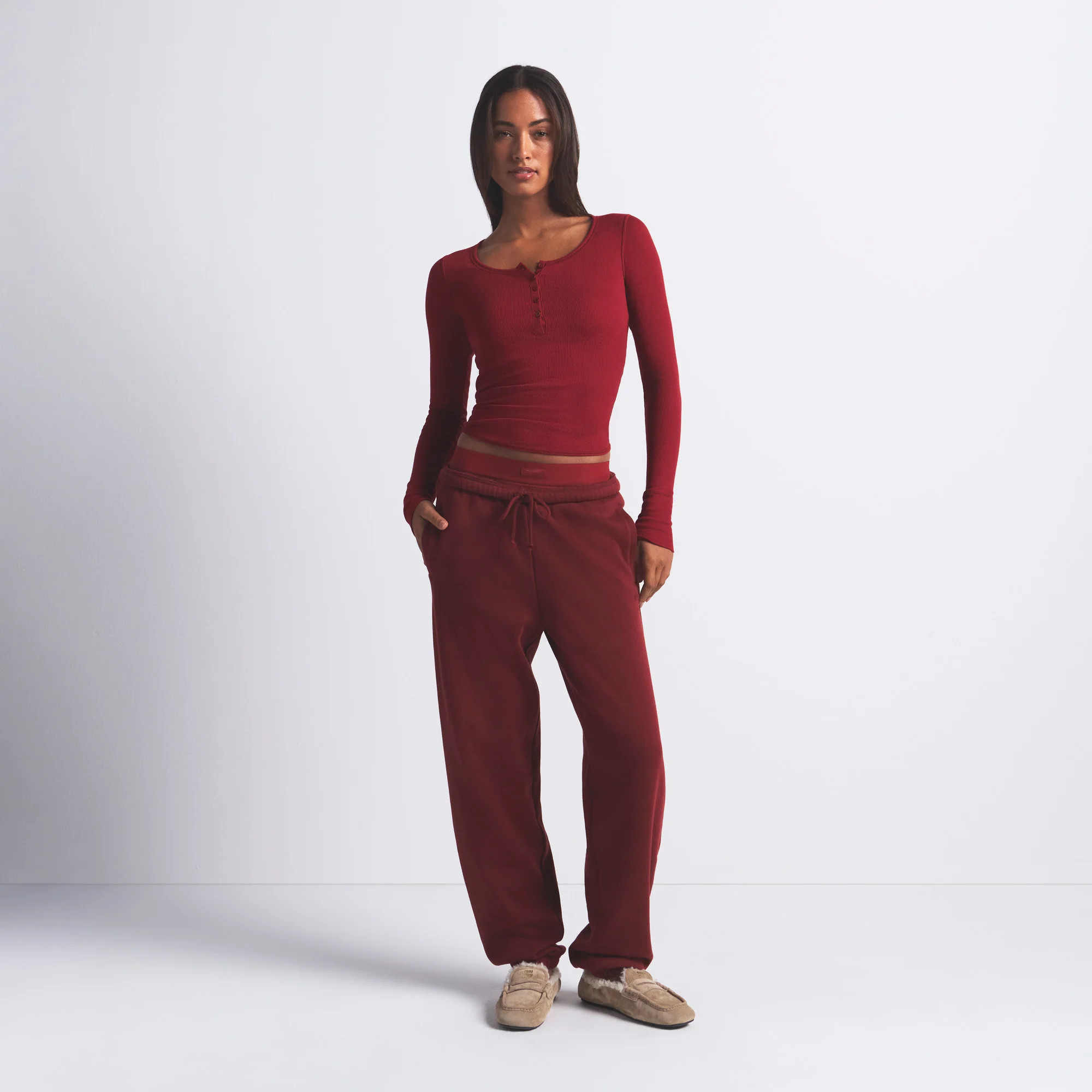 SKIMS Classic Jogger Pants | Red | XL | Cotton Fleece | SKIMS (US)