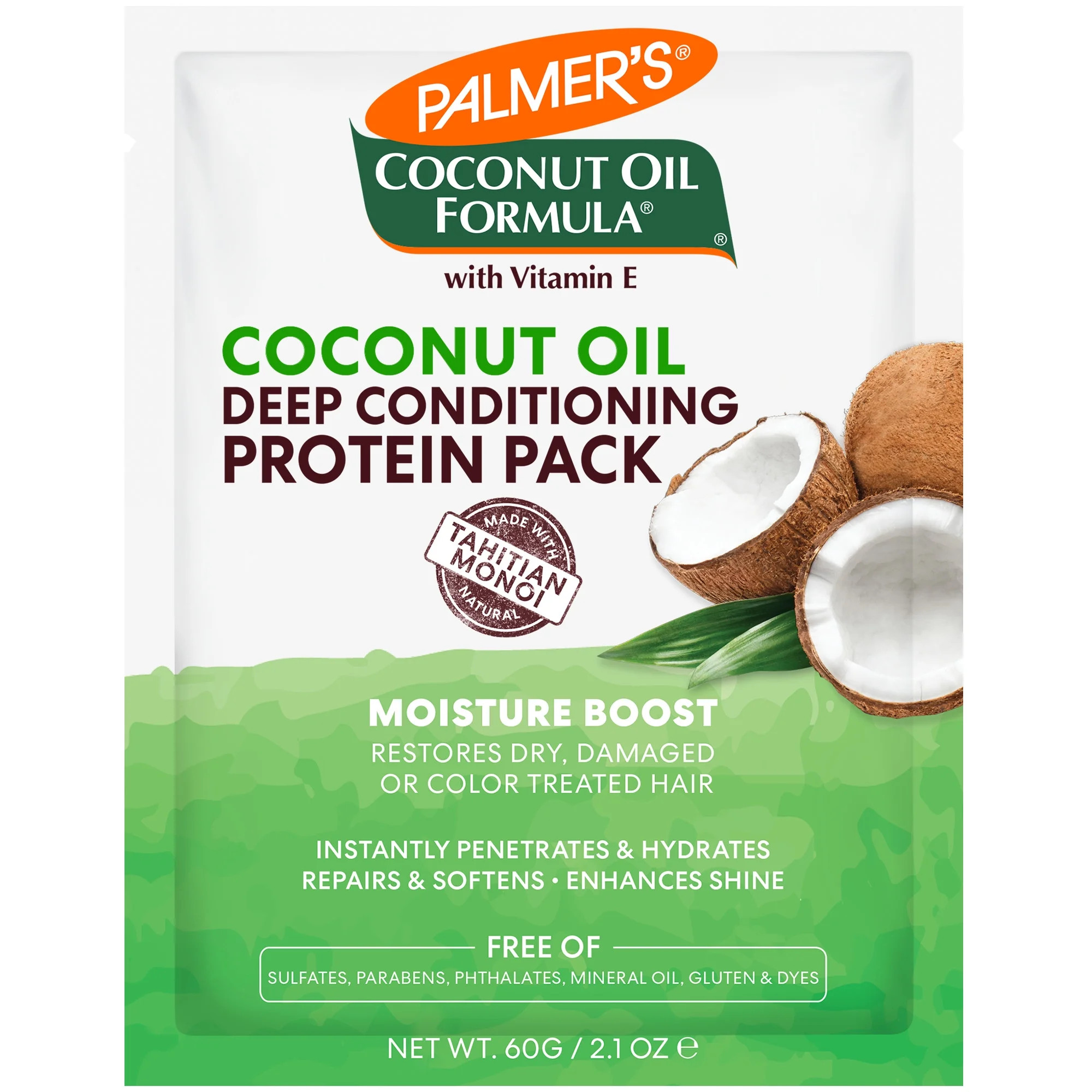 Palmer's Coconut Oil Formula Moisture Boost Protein Pack, Hair Treatment for Dry, Damaged, Over-P... | Walmart (US)